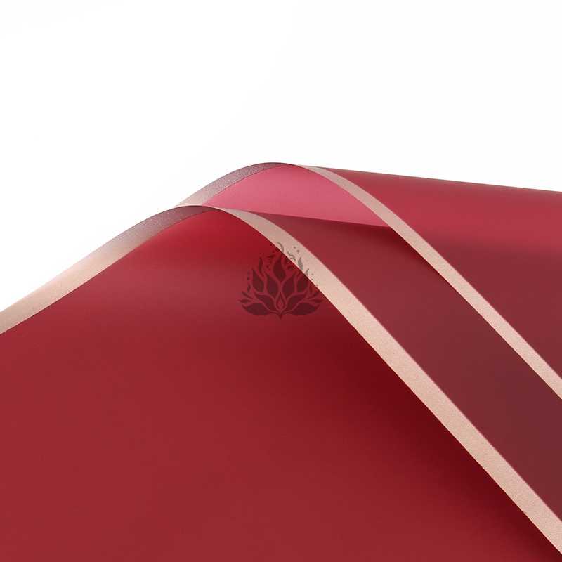 Film floral - "Frame" – Rouge Vin – Feuilles 58x58 cm – 20 pièces