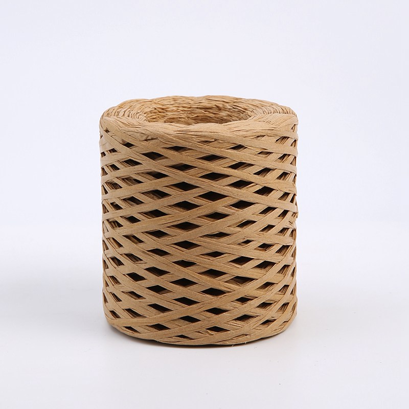 Ficelle décorative – Raphia synthétique – Brun naturel – Rouleau 180 m