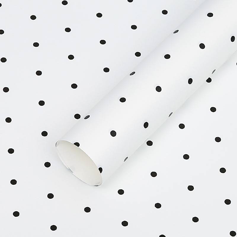 Film floral – Pois Blanc – Feuilles 58x58 cm – 20 pcs
