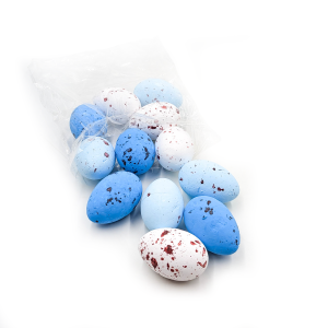 Œuf de Caille en Polystyrène 6 cm – Mix Bleu – Lot de 12 pièces