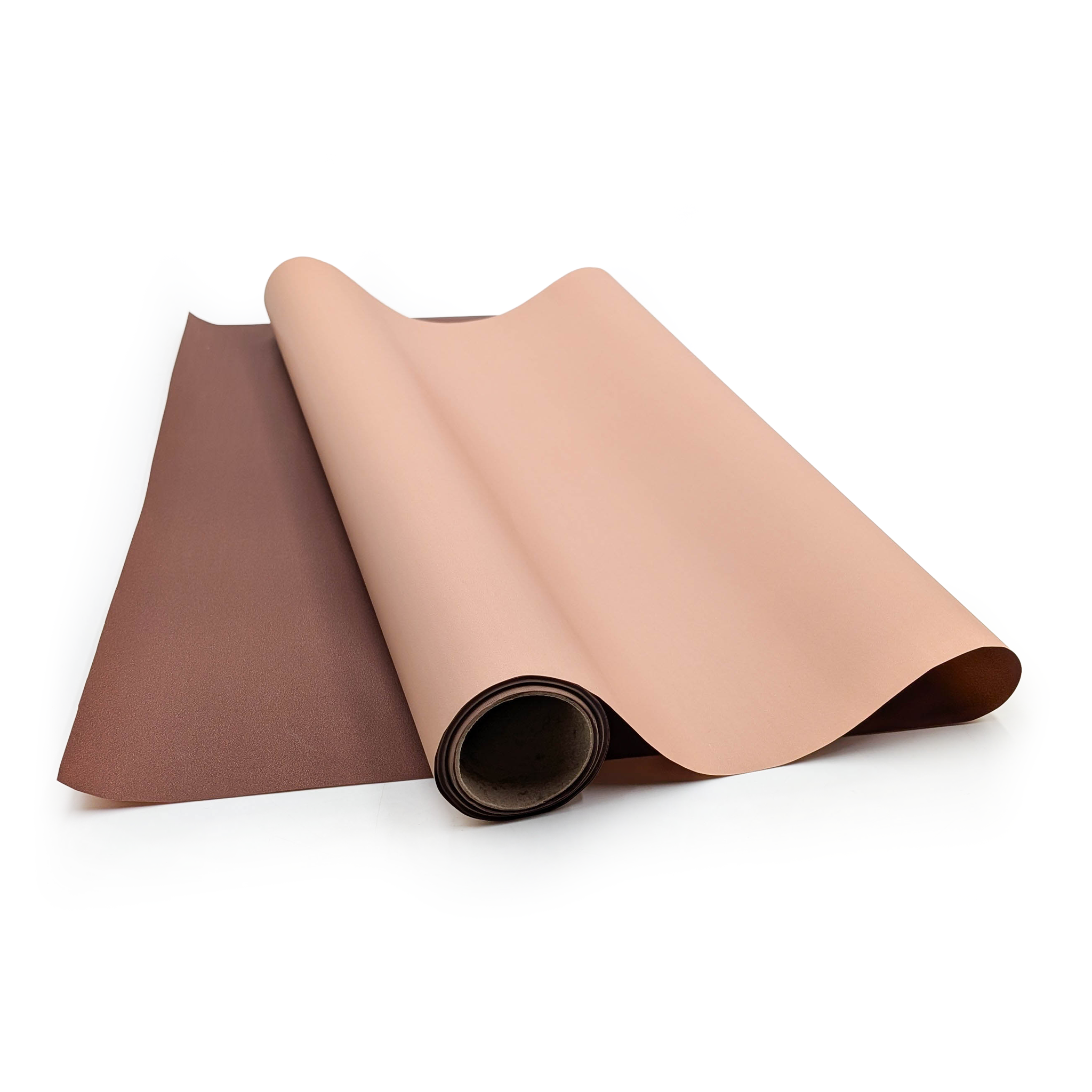 Film floral parfumé – Satin Aroma – Bicolore – Café + Beige – Rouleau 50 cm × 9 m