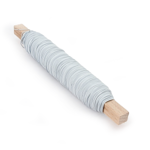 Fil de fleuriste sur bobine en bois – Blanc– 0,5 mm