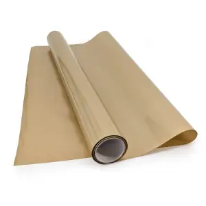 Film floral parfumé – Satin Aroma – Doré – Rouleau 50 cm × 9 m