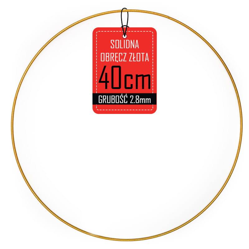 Cercle métallique pour couronne – doré – 40 cm