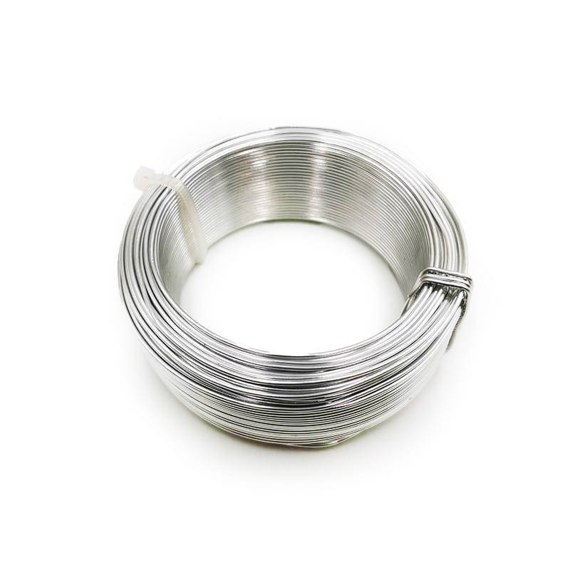 Fil de fleuriste – Anneau petit – 1 mm x 50 m – Argenté