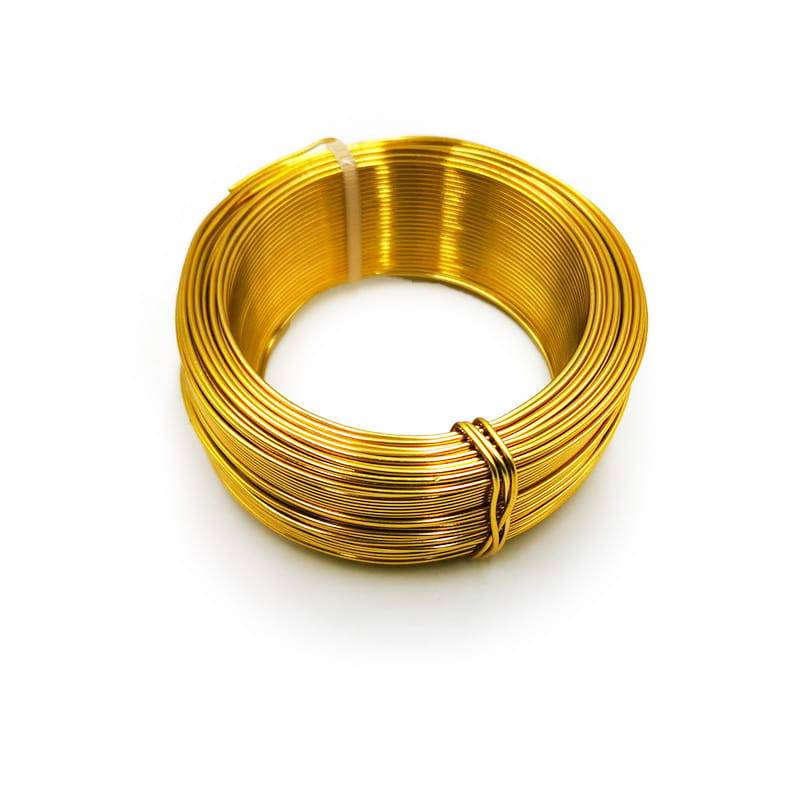 Fil de fleuriste – Anneau petit – 1 mm x 50 m – Doré