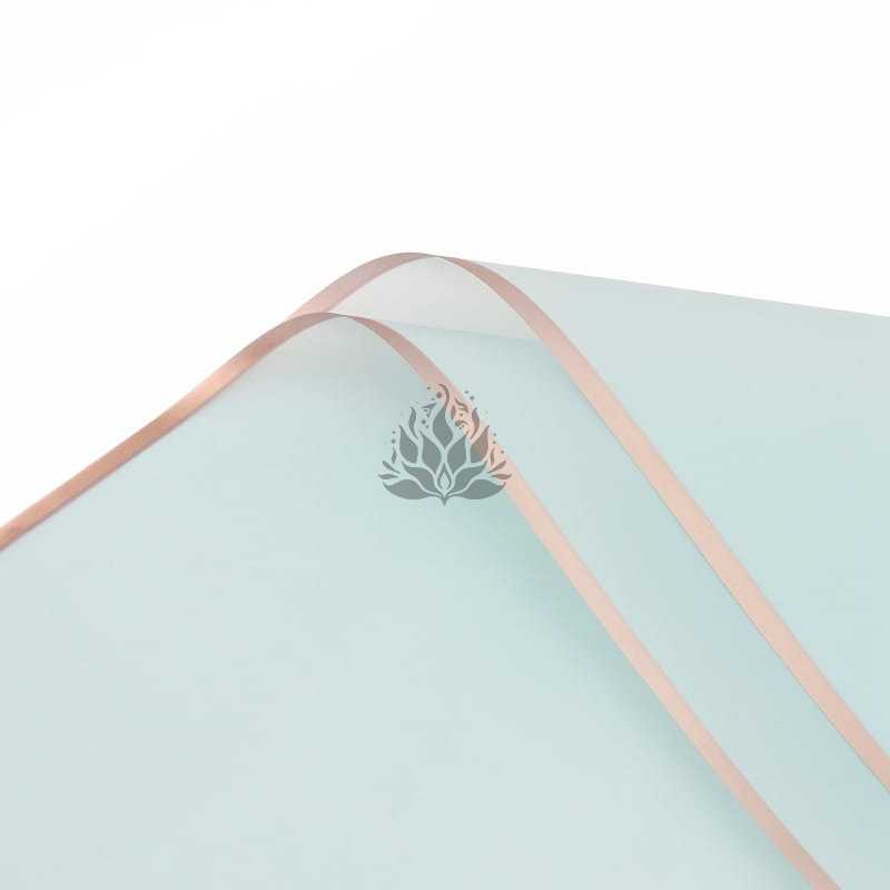 Film floral – « Frame » Bleu clair – Feuilles 58 × 58 cm – 20 pcs