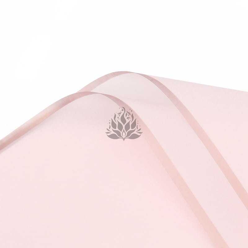Film floral - "Frame" Rose clair - Feuilles 58x58 cm - 20 pcs