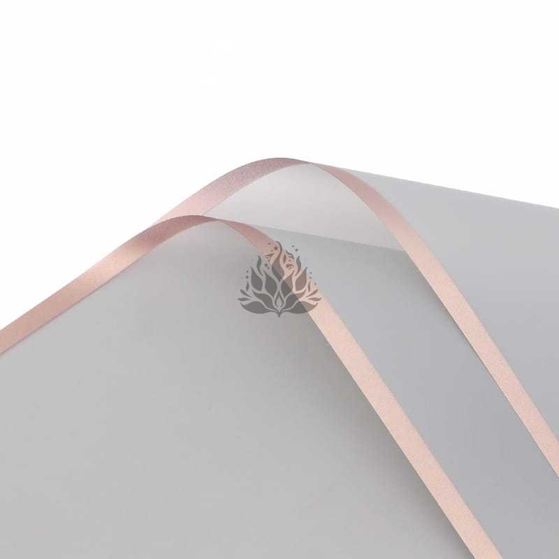 Film floral – « Frame » Gris – Feuilles 58x58 cm – 20 pcs