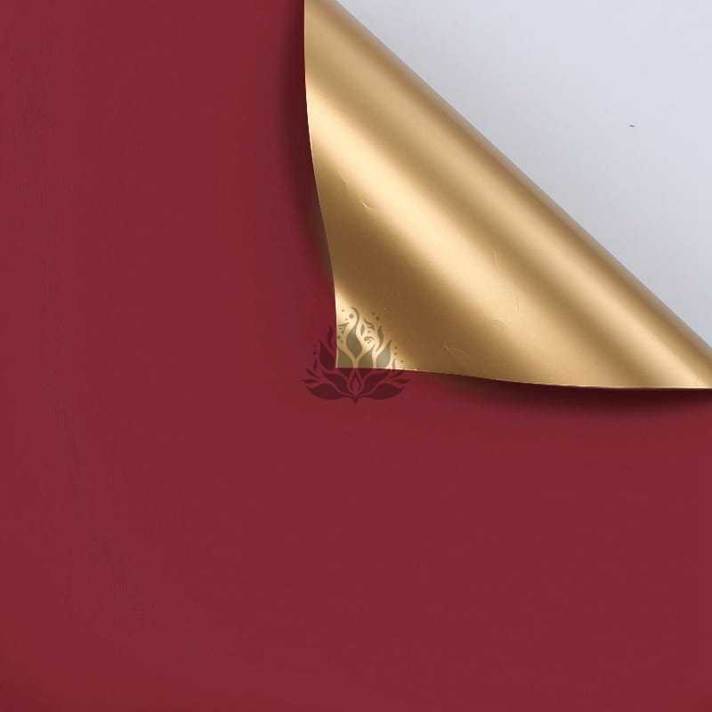Film floral "Gloss" – Vin rouge – Feuilles 58x58 cm – 20 pièces