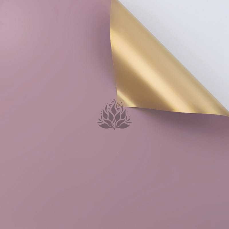 Film floral "Gloss" – Rose victorien – Feuilles 58x58 cm – 20 pièces