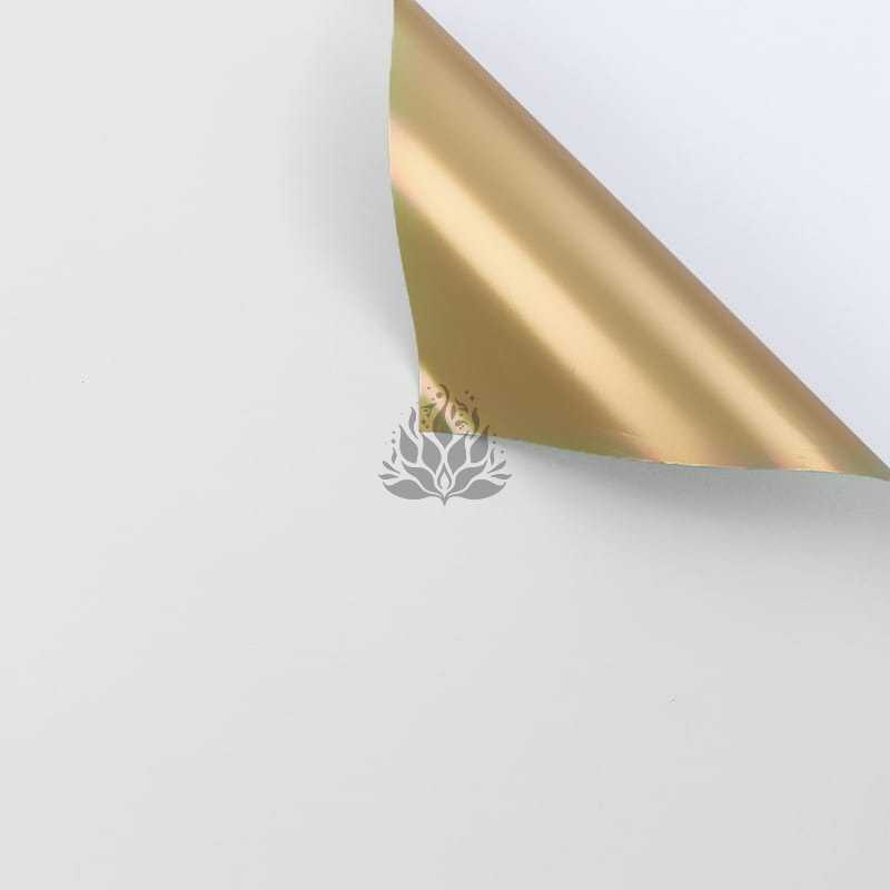 Film floral "Gloss" – Blanc – Feuilles 58x58 cm – 20 pièces