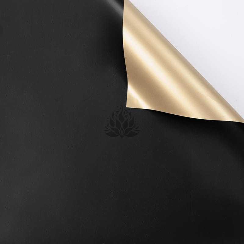 Film floral "Gloss" – Noir – Feuilles 58x58 cm – 20 pièces