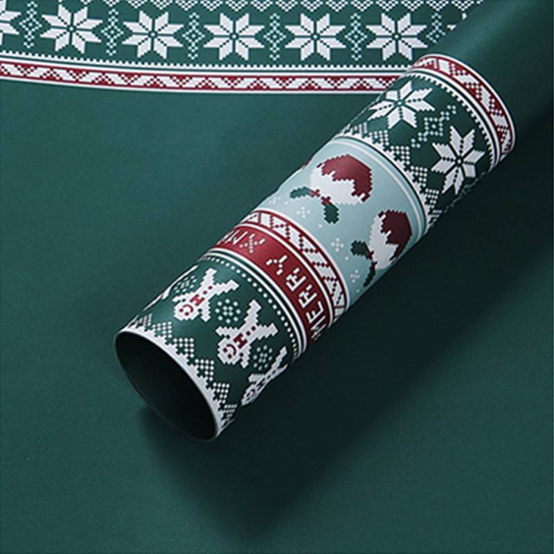 Papier floral – "Sweater" Vert – Feuilles 80x52 cm – 10 pièces