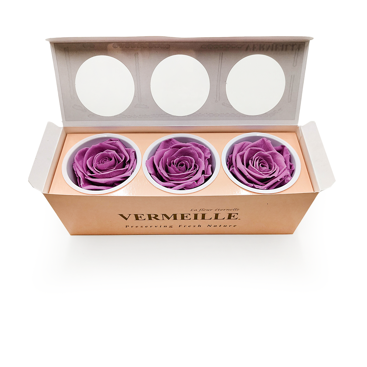Rose Stabilisée – Lilas – XL – 3 pièces