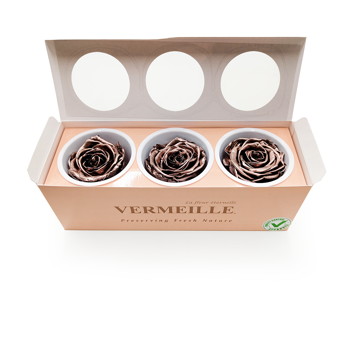 Rose Stabilisée – Rose Gold – XL – 3 pièces