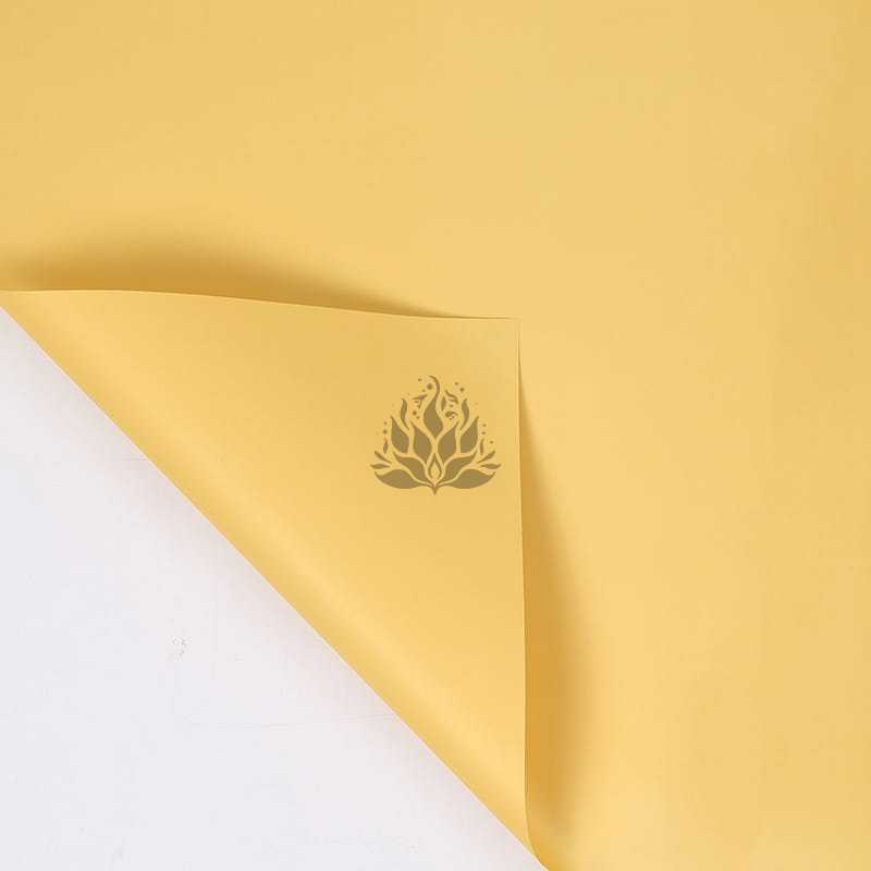 Film floral – Or pâle – Feuilles 58x58 cm – 20 pièces