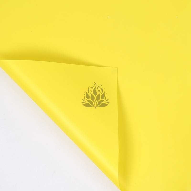 Film floral – Jaune – Feuilles 58x58 cm – 20 pièces