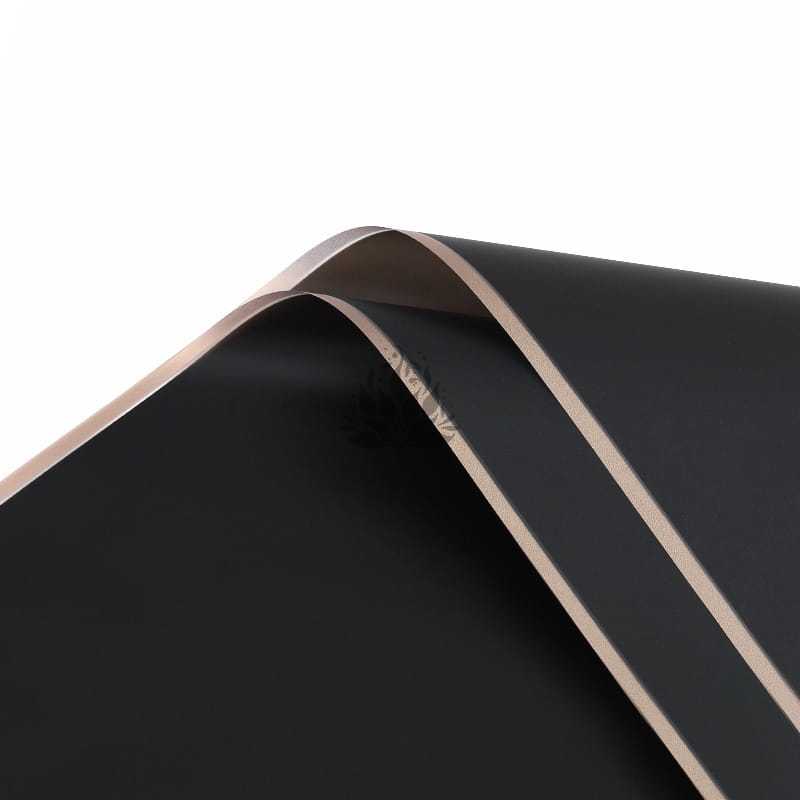 Film floral "Frame" – Noir – Feuilles 58x58 cm – 20 pièces
