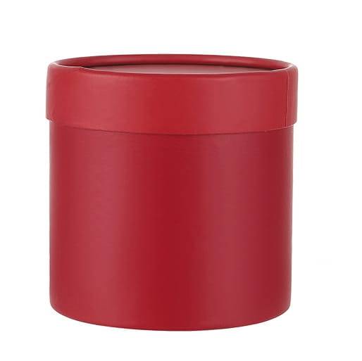 Boîte à fleurs ronde – 12,5 × 12,5 cm – Rouge