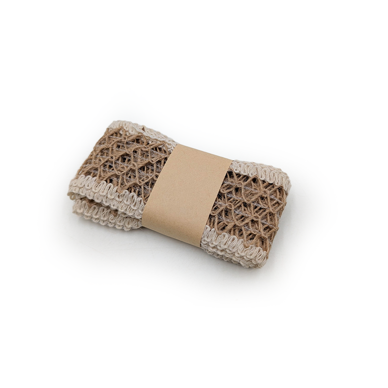 Ruban de fleuriste en jute – Naturel – Hexagone – Rouleau 4cm × 2m