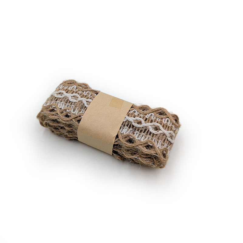 Ruban de fleuriste en jute – Naturel – Boucle bohème – Rouleau 4cm × 2m