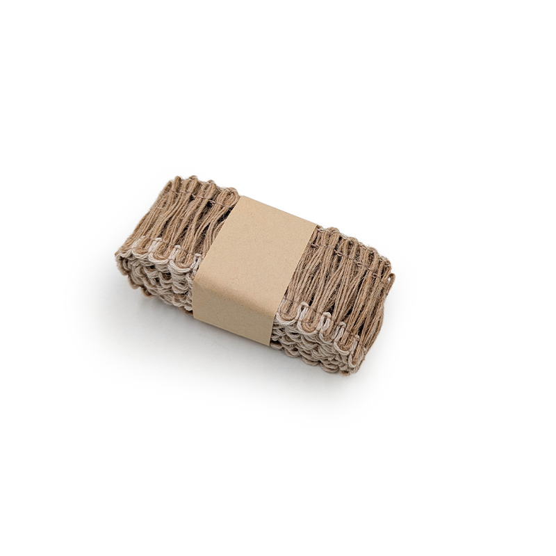 Ruban de fleuriste en jute – Naturel – Franges rustiques – Rouleau 4cm × 2m