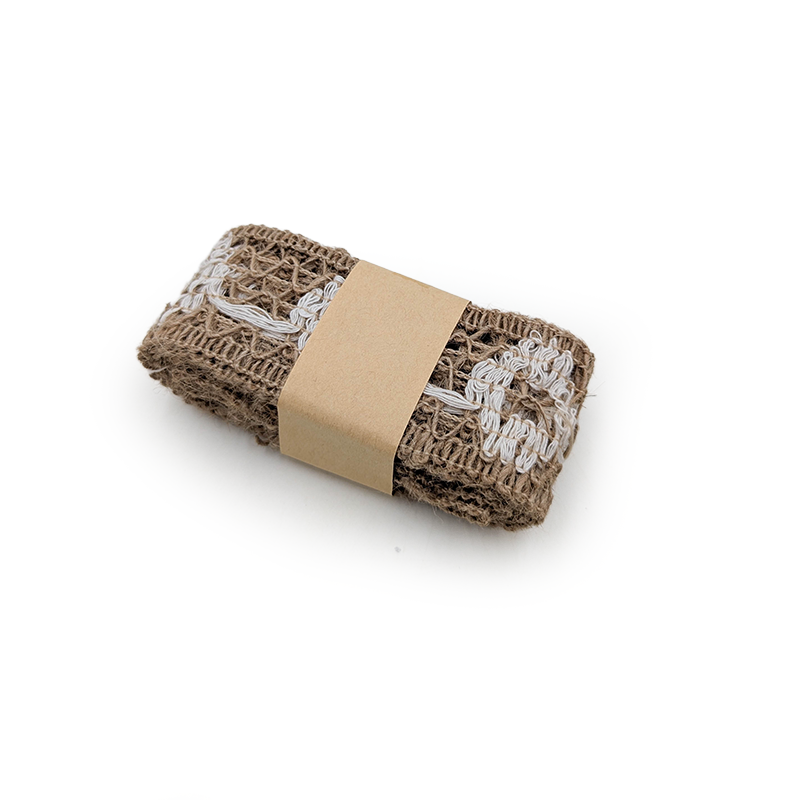 Ruban de fleuriste en jute – Naturel – Tressage floral – Rouleau 4cm × 2m