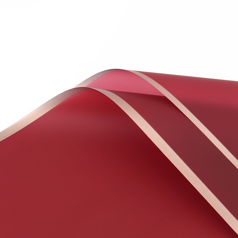 Film floral - "Frame" – Rouge Vin – Feuilles 58x58 cm – 20 pièces