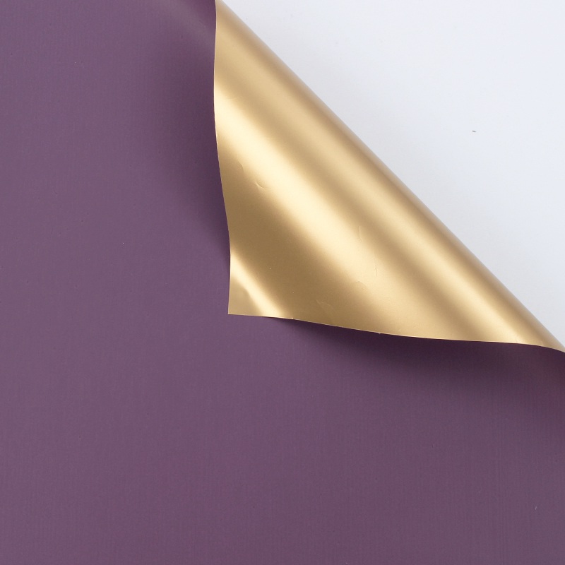 Film floral "Gloss" – Violet– Feuilles 58x58 cm – 20 pièces