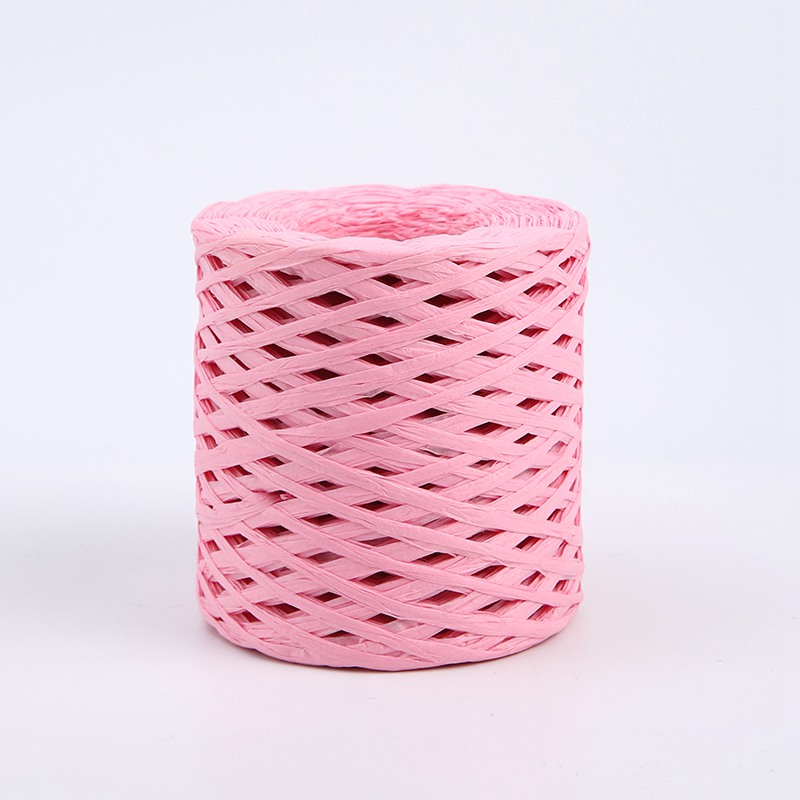 Ficelle décorative – Raphia synthétique – Rose – Rouleau 180 m