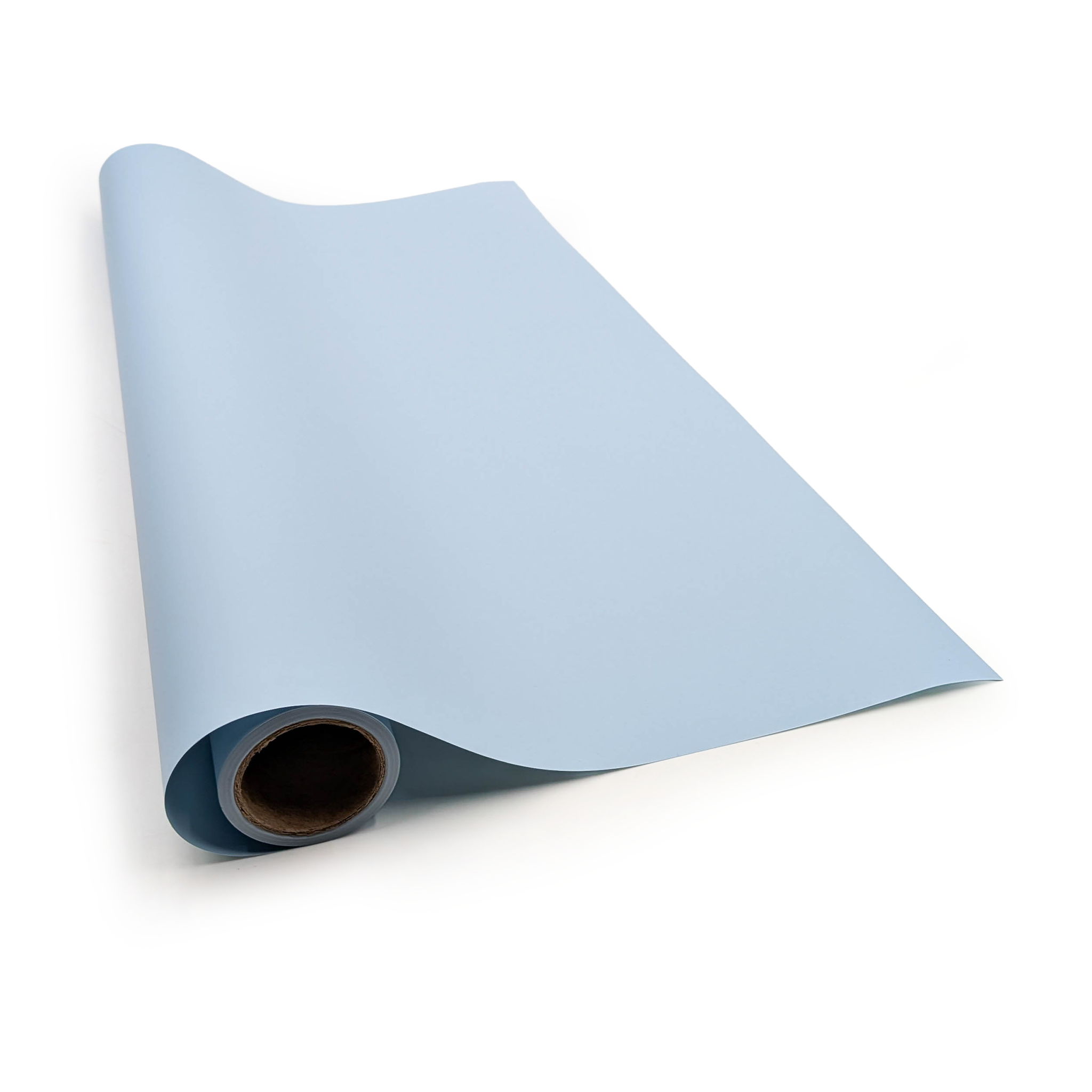 Film floral imperméable "Elegant" – Bleu ciel – Rouleau 58cm x 10m