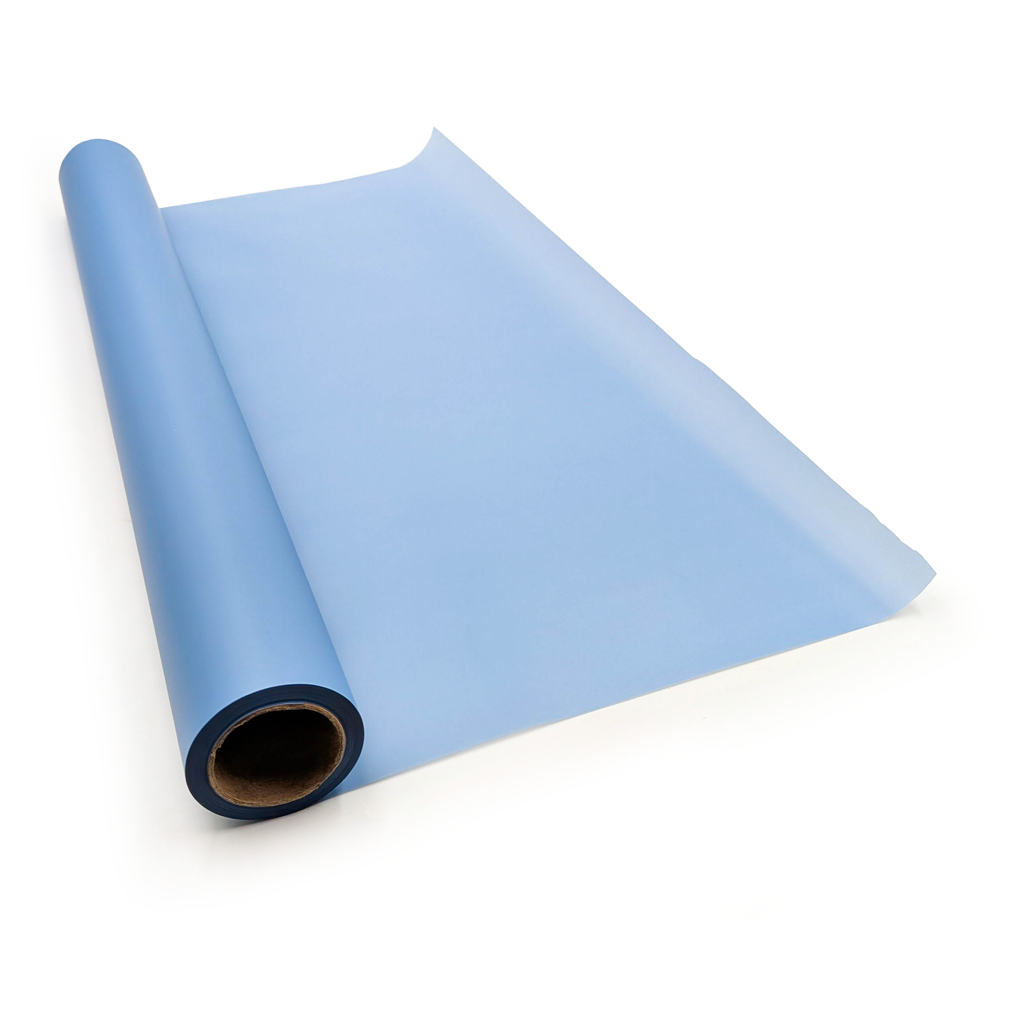 Film floral mat – "Matte 90’s" Columbia Blue – Rouleau 58 cm × 20 m