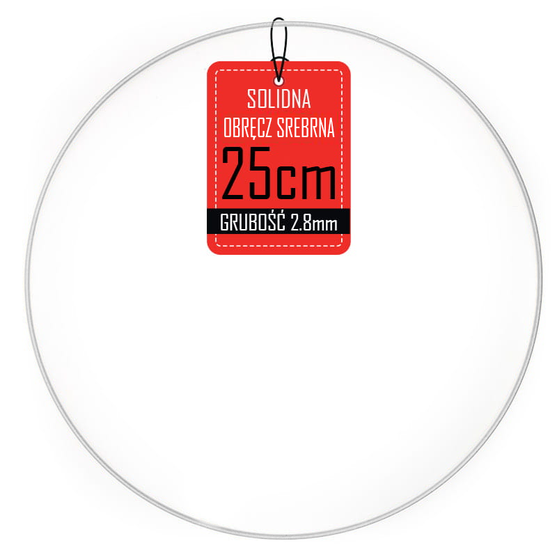 Cercle métallique – Couronne – Argenté – 25 cm