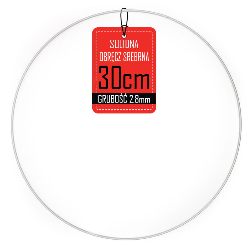 Cercle métallique – Couronne – Argenté – 30 cm