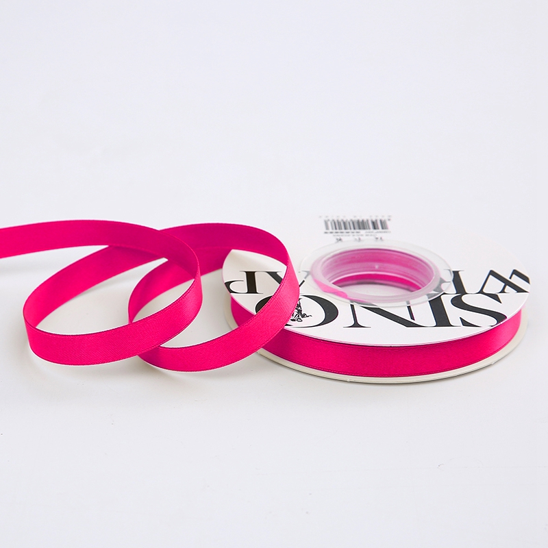 Ruban floral Satiné – Fuchsia - Rouleau 1cmx18m 