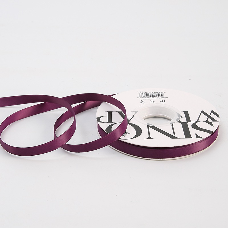 Ruban floral Satiné – Violet - Rouleau 1cmx18m  