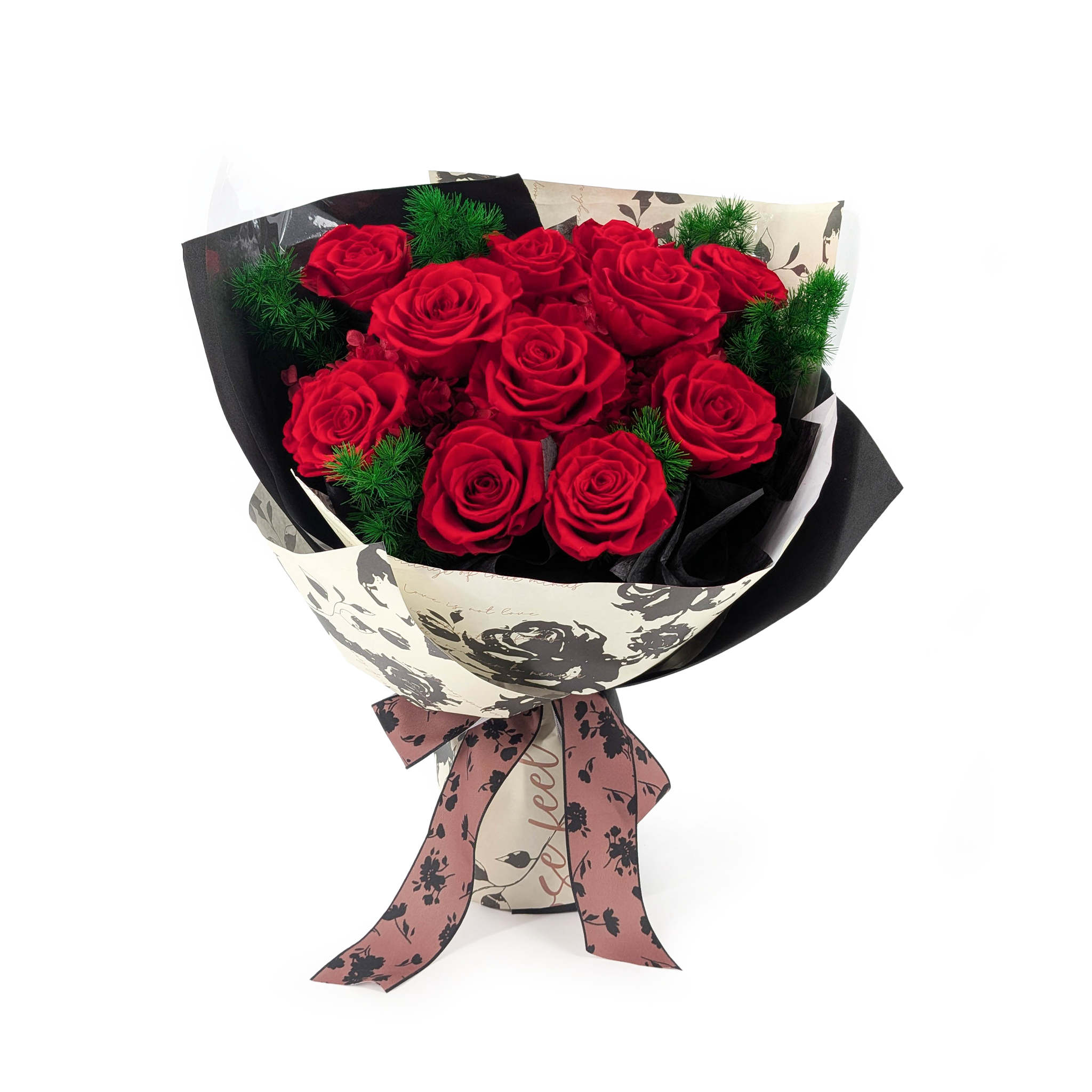 Bouquet Premium en Coffret Cadeau – EVERGIVE – A Lasting Gesture – Ruby Devotion