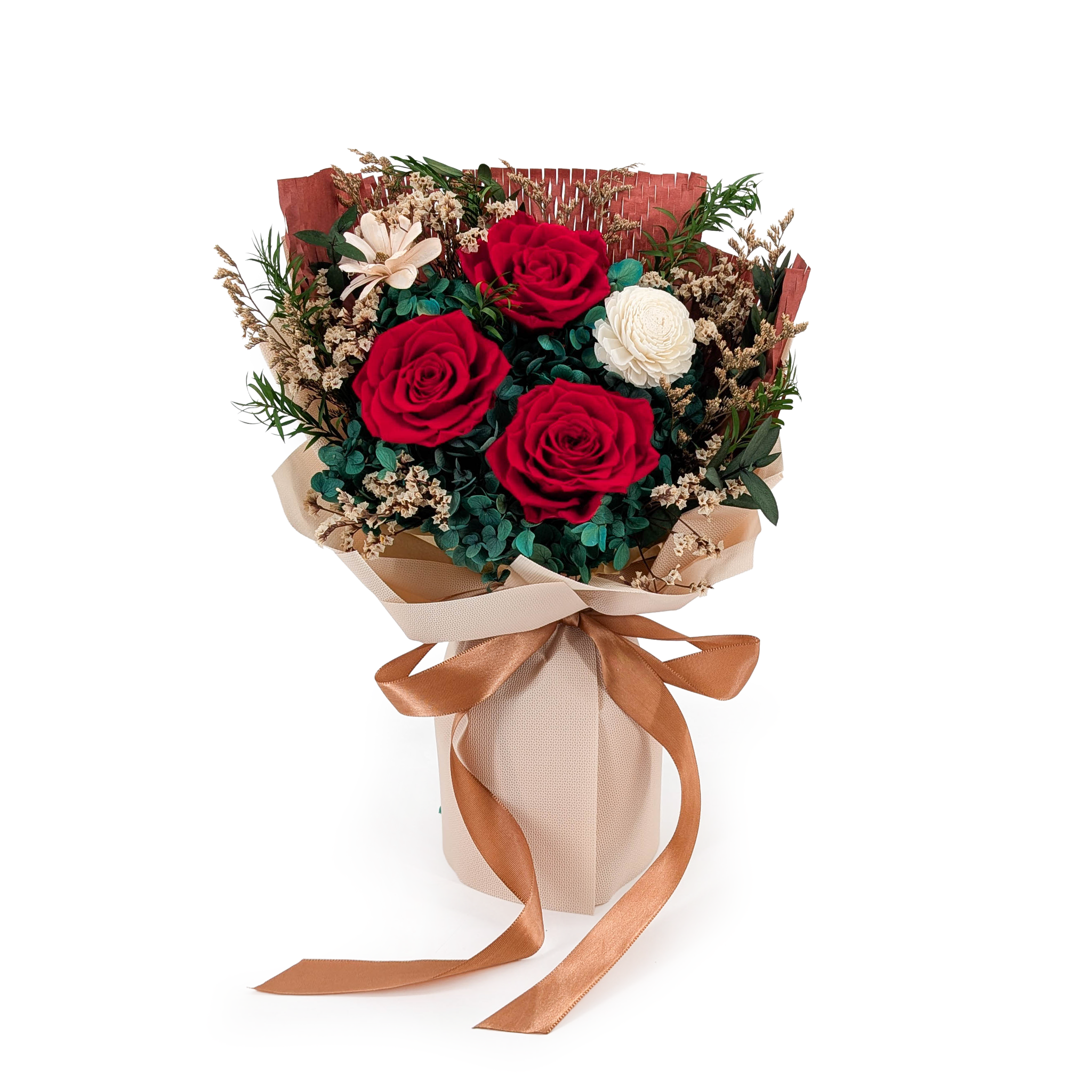 Bouquet Premium dans son Coffret Cadeau – EVERGIVE – A Lasting Gesture – Crimson Charm