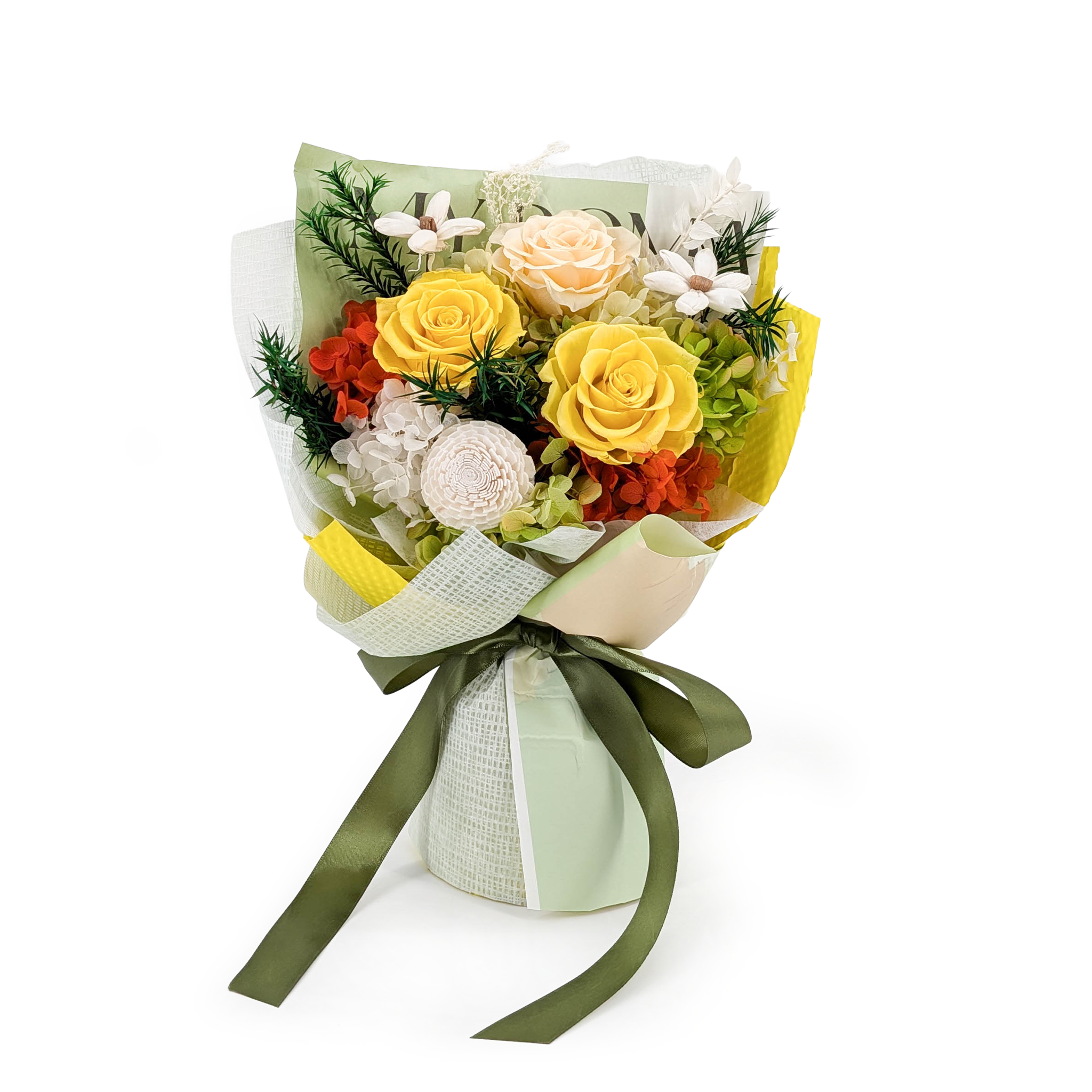 Bouquet Premium dans son Coffret Cadeau – EVERGIVE – A Lasting Gesture – Sunny Charm