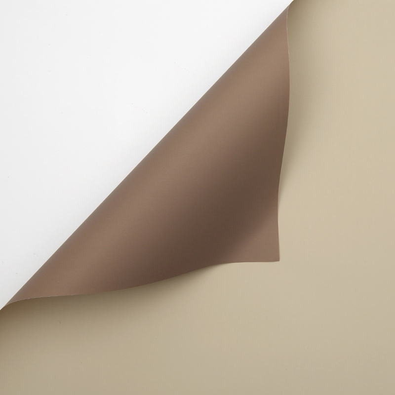 Film floral - Marron + Thé au lait - Feuilles 58x58 cm - 20 pcs 