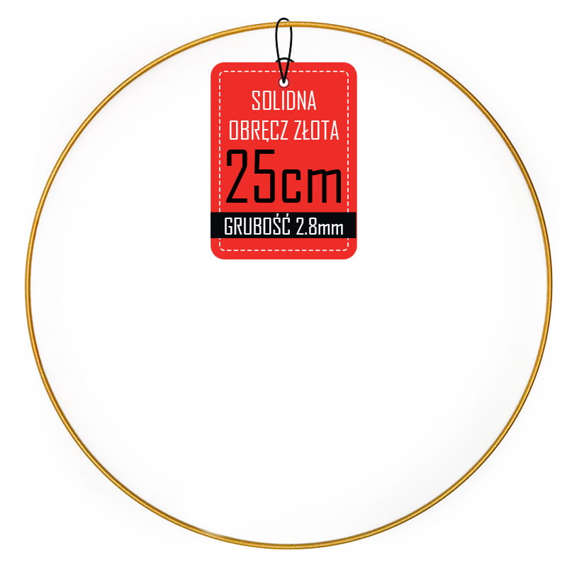 Cercle métallique pour couronne – doré – 25 cm