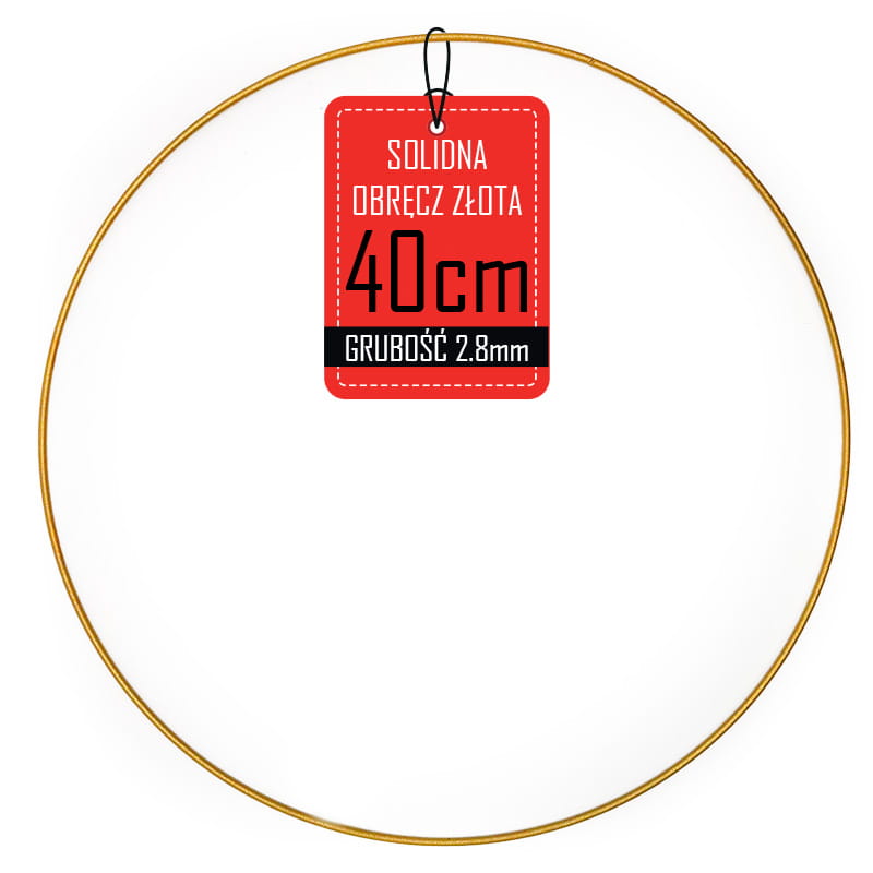Cercle métallique pour couronne – doré – 40 cm