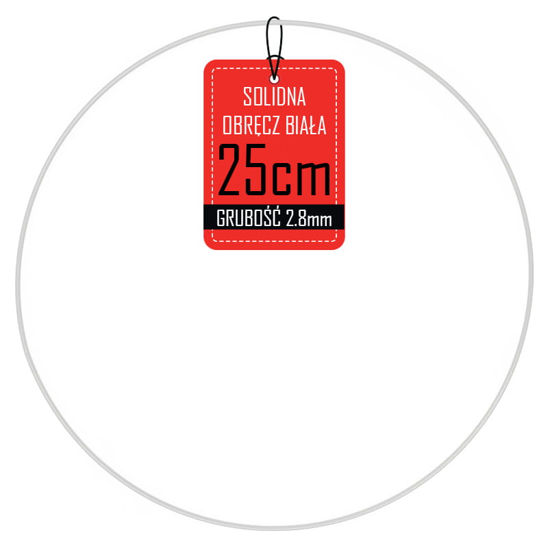 Cercle métallique pour couronne – blanc – 25 cm