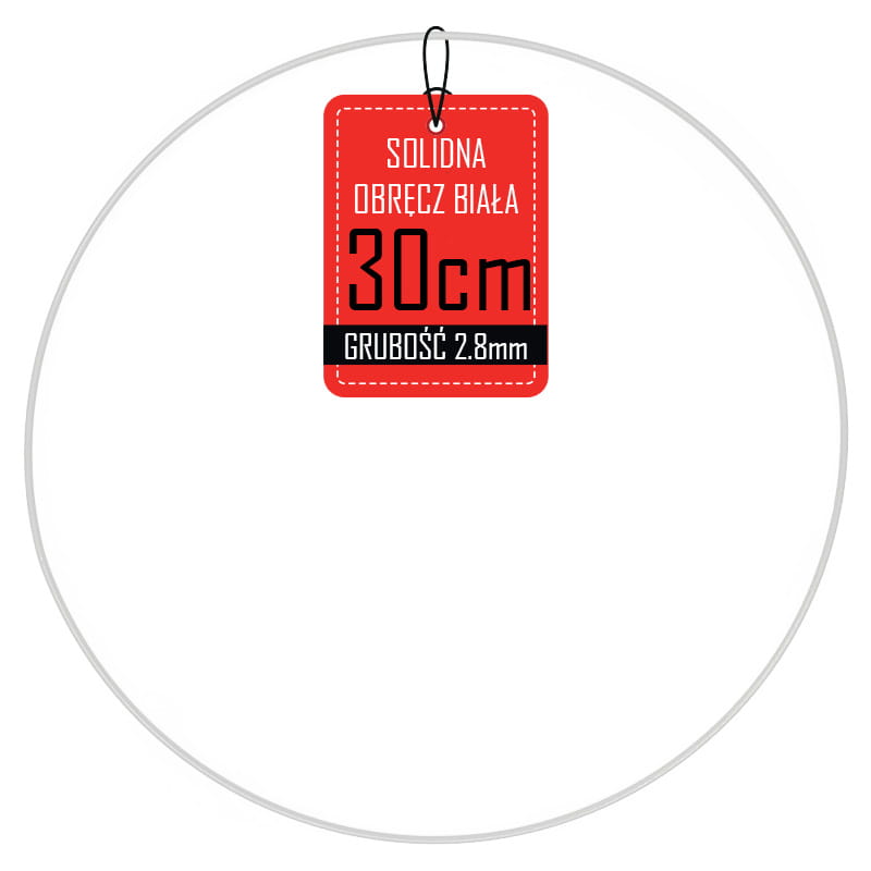 Cercle métallique pour couronne – blanc – 30 cm