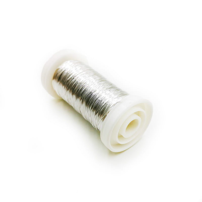 Fil de fleuriste de fabrication – lisse – Argenté - 100m