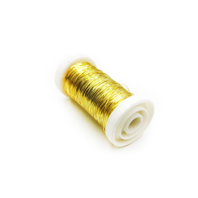 Fil de fleuriste de fabrication – lisse – Doré  - 100m