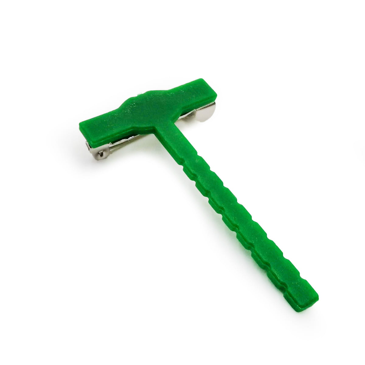 Épingle verte pour boutonnière avec agrafe – 1 pc