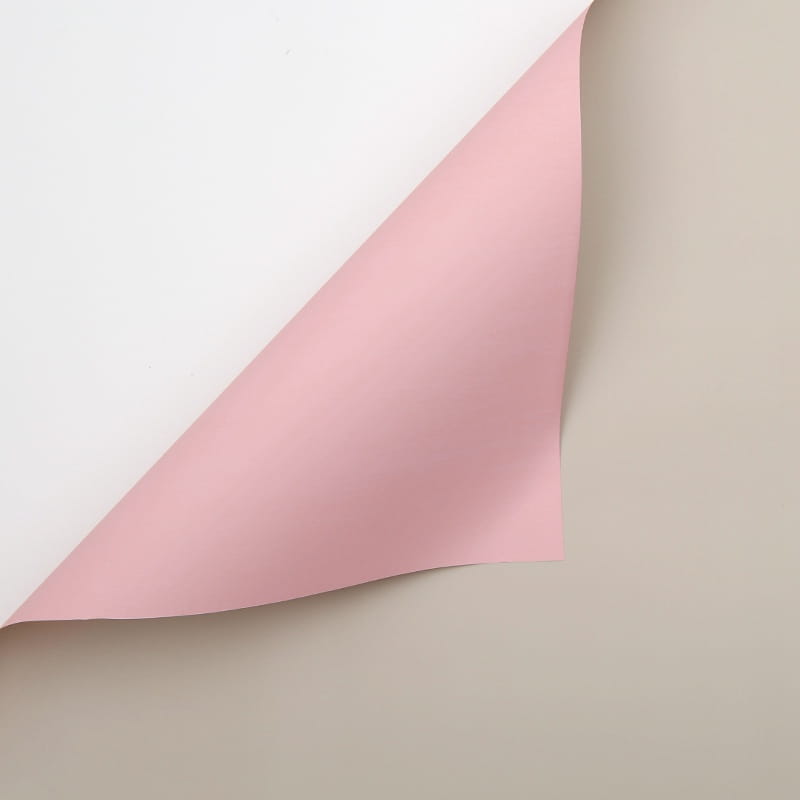 Film floral - Crème + Rose clair - Feuilles 58x58 cm - 20 pcs