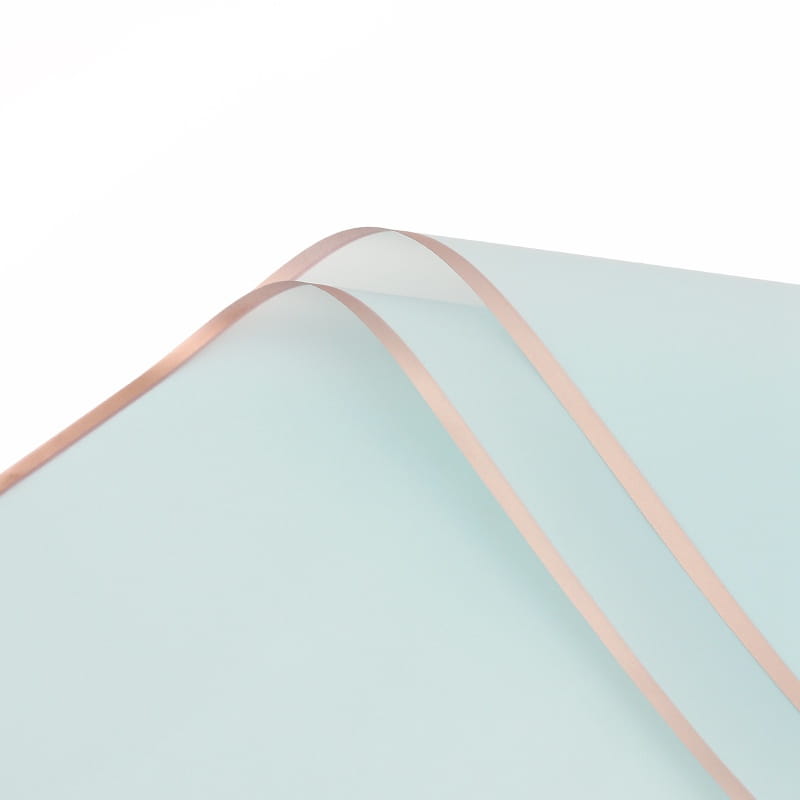 Film floral – « Frame » Bleu clair – Feuilles 58 × 58 cm – 20 pcs